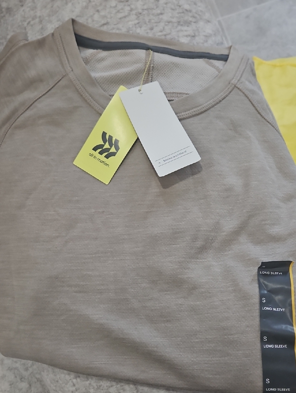 All in Motion Beige/Taupe Long Sleeve Top